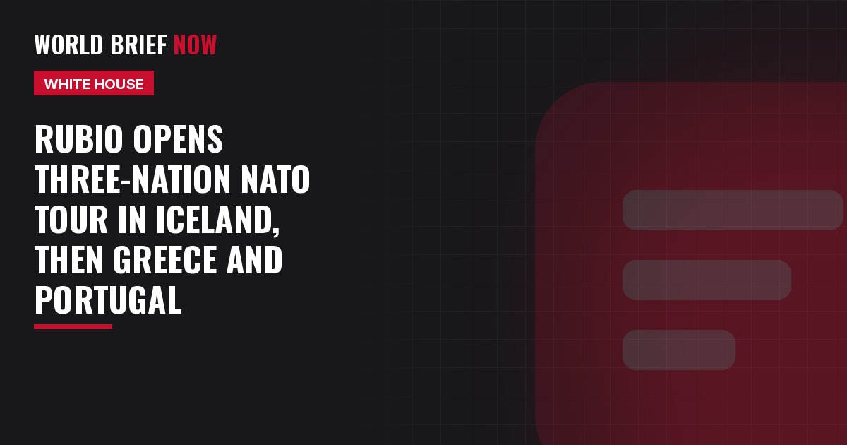 Rubio opens three-nation NATO tour in Iceland, then Greece and Portugal