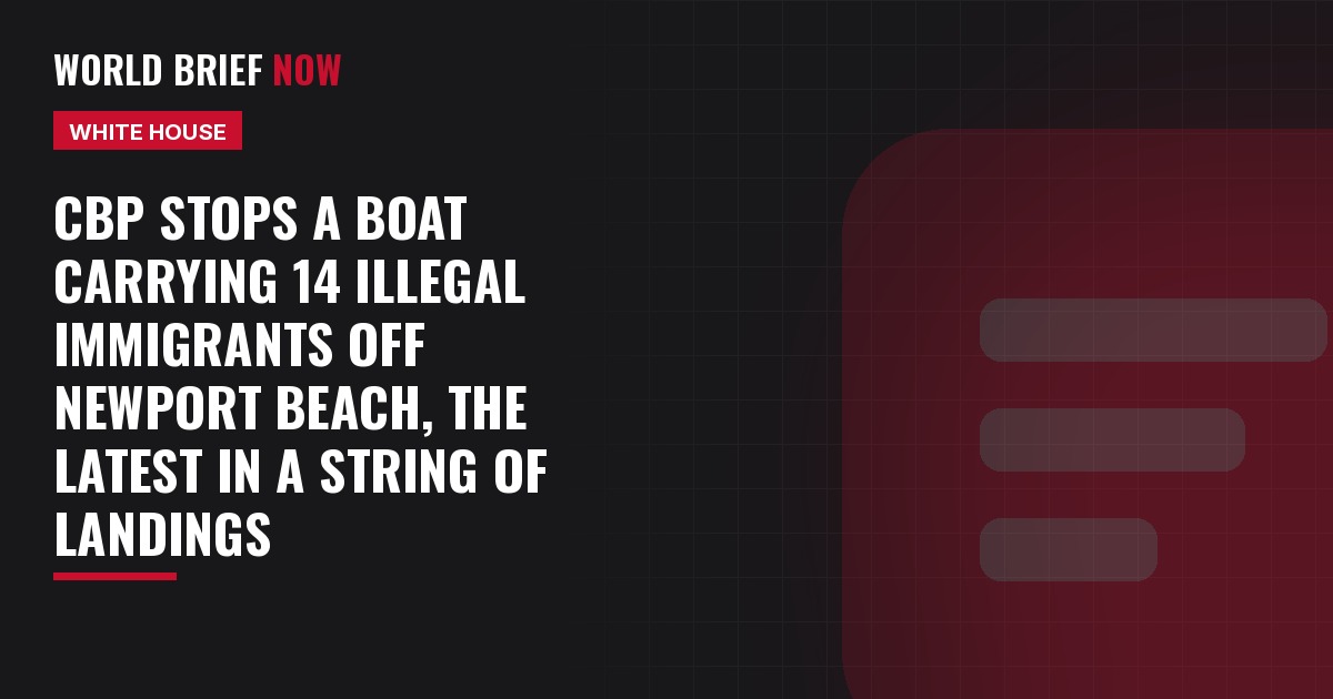 CBP stops a boat carrying 14 illegal immigrants off Newport Beach, the latest in a string of landings